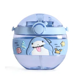 YK Blue Plastic Printed Water Bottle-420 ml-picture-26