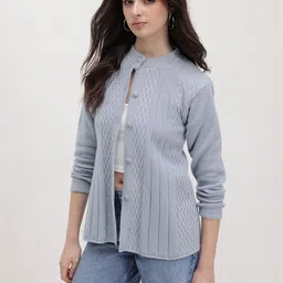 Roadster Women Red Wool Cardigan Sweaters-picture-37