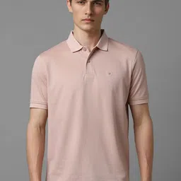 Louis Philippe Men Solid Polo Collar Cotton T-shirt-picture-31