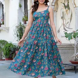 Kamayra v Floral Print Fit & Flare Maxi Dress-picture-21