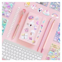 FunBlast Cute Kawaii Puffy Stickers Set  Pack of 3 Sheets Multicolor image 5