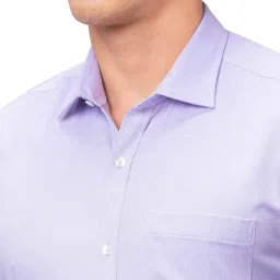 Park Avenue Violet Slim Fit Self Design Shirt image 4