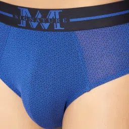Macroman M-Series Blue Regular Fit Printed Briefs - Pack Of 2 image 4