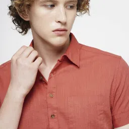 Produkt By Jack & Jones Red Cotton Slim Fit Shirt image 4