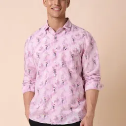 Allen Solly Pink Slim Fit Printed Shirt-picture-36