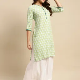 Rangita Lime Green & Black Printed Straight Kurta - Pack OF 2 image 4