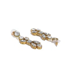 Zaveri Pearls Gold Tone Crystal Shine Stones Pearls Choker Necklace Earring Maangtikka Set-ZPFK9367 image 4