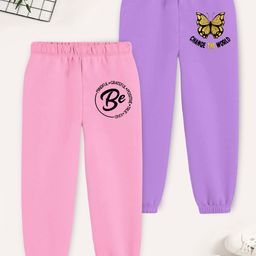 YK X Trampoline Girls Pack Of 2 Printed Mid-Rise Joggers-picture-37