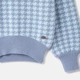 Elle Blue Viscose Blend Regular Fit Sweaters Cardigans image 4