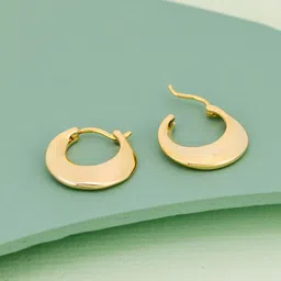 Kushal's Fashion Jewellery Gold-Plated Contemporary Hoop Earrings-picture-36