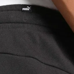 Puma Black Cotton Regular Fit Logo Printed Sports Shorts image 4