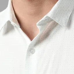 Allen Solly White Cotton Slim Fit Printed Shirt image 4
