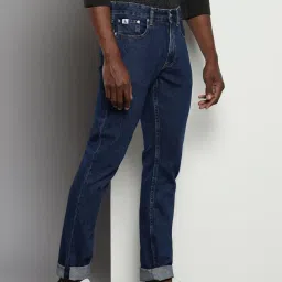 Calvin Klein Blue Cotton Straight Fit Jeans image 4