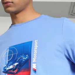 Puma BMW M Motorsport Blue Skies Cotton Regular Fit Printed Sports T-Shirt image 4