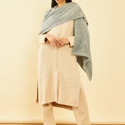 Soch Grey Plain Shawl image 4