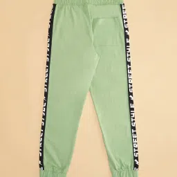 Pantaloons Junior Olive Cotton Printed Joggers image 4