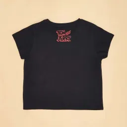 Pantaloons Junior Black Cotton Printed T-Shirt image 4