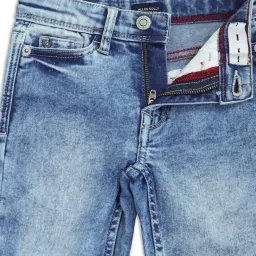 Allen Solly Junior Blue Cotton Slim Fit Jeans image 4