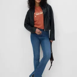 The Souled Store Brown 100% Cotton Graphic Top image 4