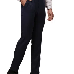 Raymond Blue Slim Fit Trousers image 4