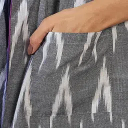 Inweave Grey Cotton Regular Fit Printed Shrug image 4