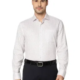 JadeBlue White & Red Cotton Regular Fit Printed Shirt-image-37