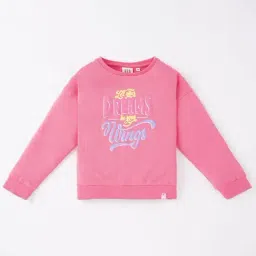 Ed-a-Mamma Kids Pink Cotton Printed Full Sleeves Sweatshirt-image-73