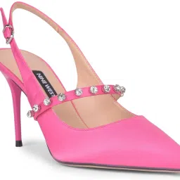 Nine West Women's Pink Back Strap Stilettos image 4