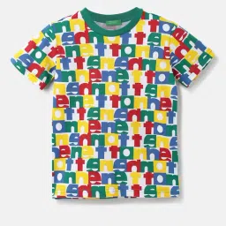 United Colors of Benetton Kids White Printed T-Shirt-picture-29