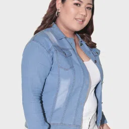 BUYNEWTREND Blue Regular Fit Jacket image 4