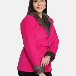 BUYNEWTREND Pink Regular Fit Jacket image 4