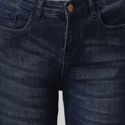 Van Heusen Navy Skinny Solid Jeans image 4