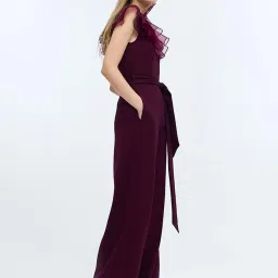 Cover Story Wine Solid Jumpsuit image 4