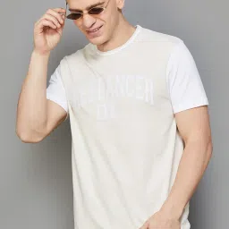 Fame Forever by Lifestyle Beige Cotton Regular Fit Printed T-Shirt image 4