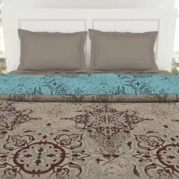 Spaces Alyssum Abstract Cream Cotton Double Bed Quilt image 4