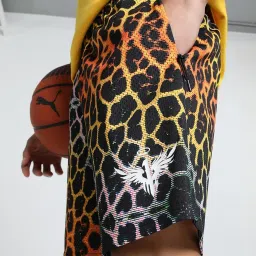 Puma Black Relaxed Fit Texture Sports Shorts image 4