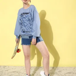 Difference of Opinion Purple Fleece Graphic Print Oversized Sweatshirt image 4