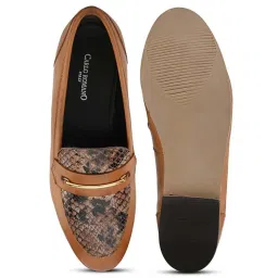 Carlo Romano Women's Brown Casual Loafers image 4