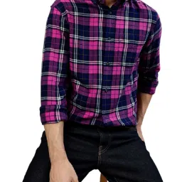 Gant Pink Regular Fit Checks Shirt image 4