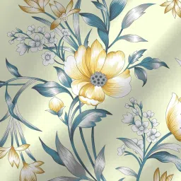 Layers Marigold Yellow Cotton 140 TC King Flat Bed Sheet With 2 Pillow Covers image 4