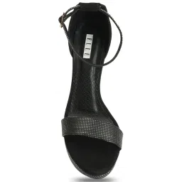 Elle Women's Black Ankle Strap Stilettos image 4