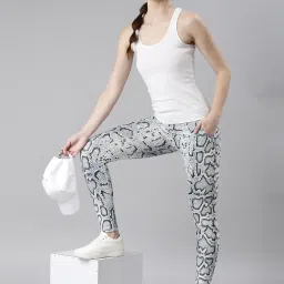showoffff SHOWOFF Blue Printed Mid Rise Trackpants image 4