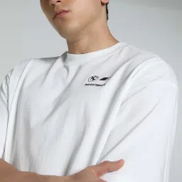 Puma White Cotton Relaxed Fit Printed T-Shirt image 4