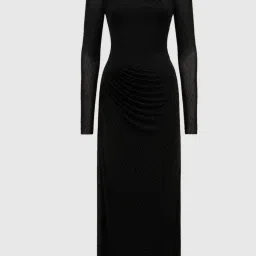 Forever New Black Polyamide Fitted Embellished Dress image 4