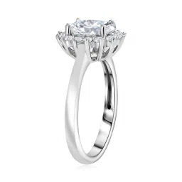 Ornate Jewels 925 Silver 1.5 Carat Oval American Diamond Halo Ring for Women image 4