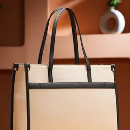 ALL ABOUT HER Colourblocked Structured Tote Bag-picture-11