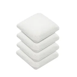 The White Willow Set Of 5 Off-White Solid Square Cushions image 1