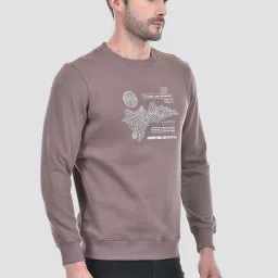 Numero Uno Pale Mauve Regular Fit Printed Sweatshirt image 4