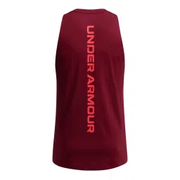 Under Armour Red Cotton Regular Fit Printed Tank Tee image 4