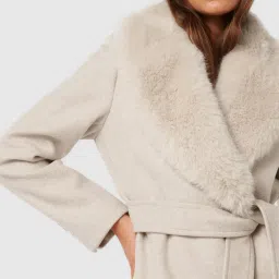 Forever New Mink Marle Blended Slim fit Coat image 4